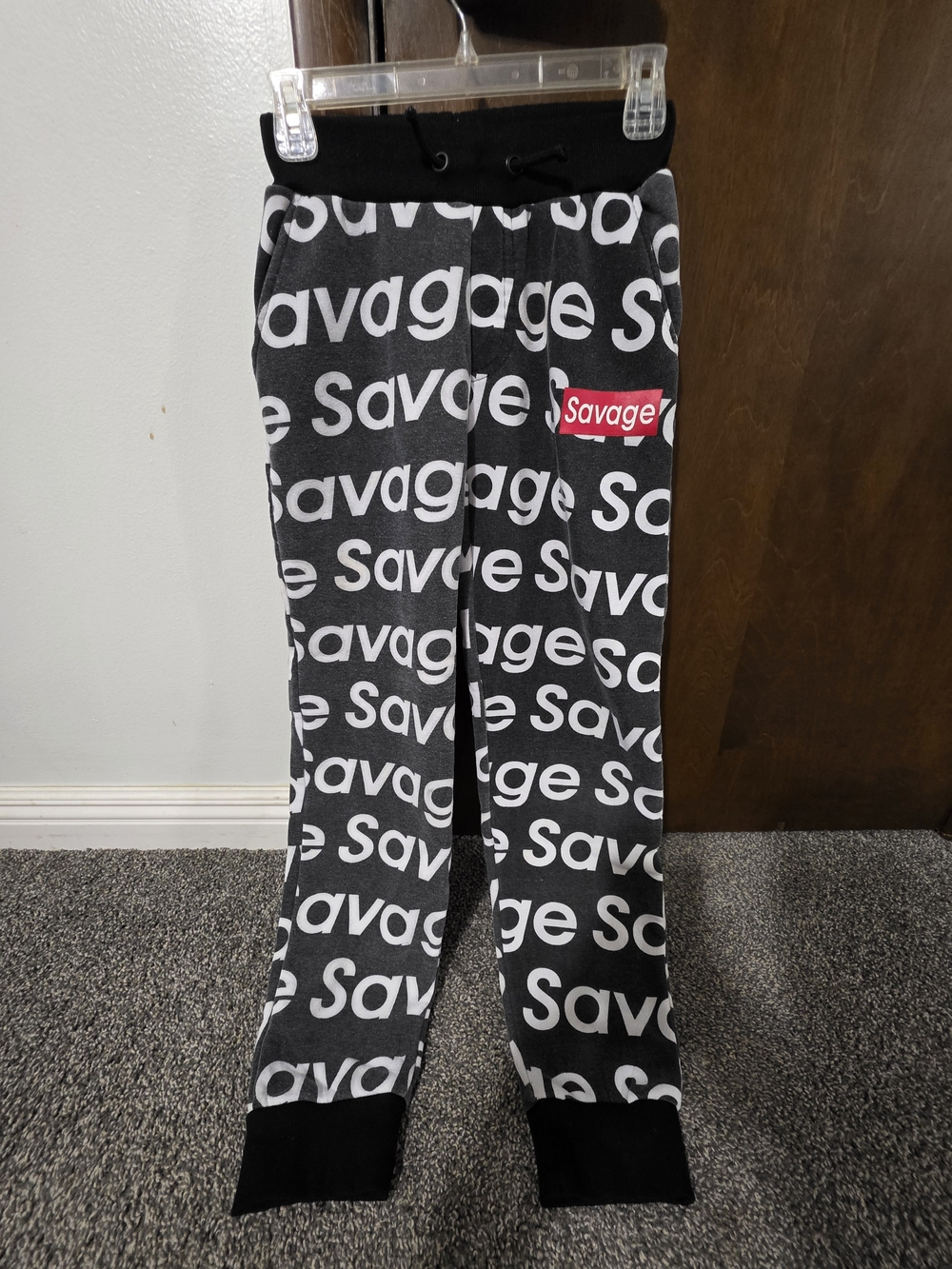 Savage Black & White Kids Jogger Pants